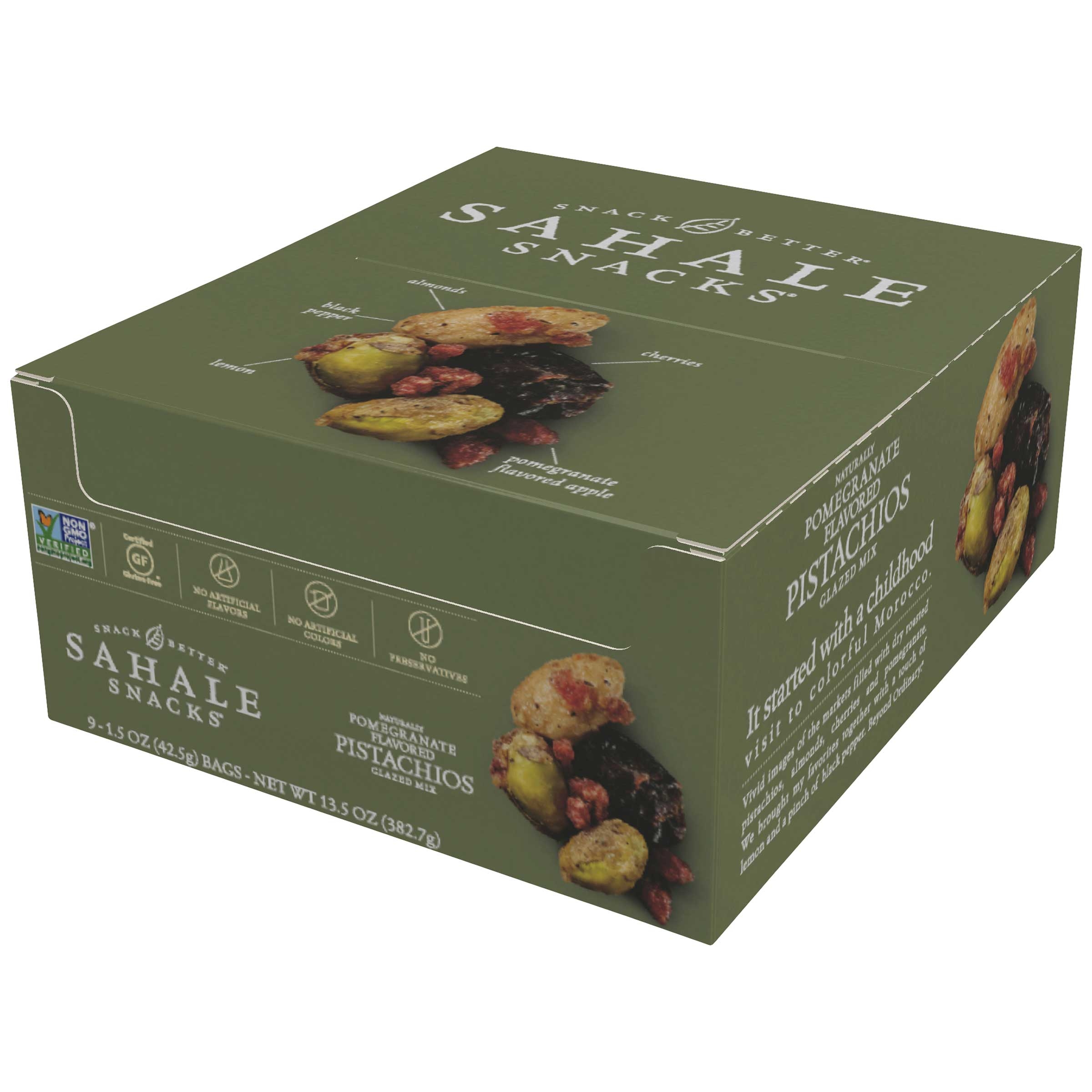 Sahale Pomegranate Pistachios Glazed Mix, 1.5 Ounce -- 108 per case.