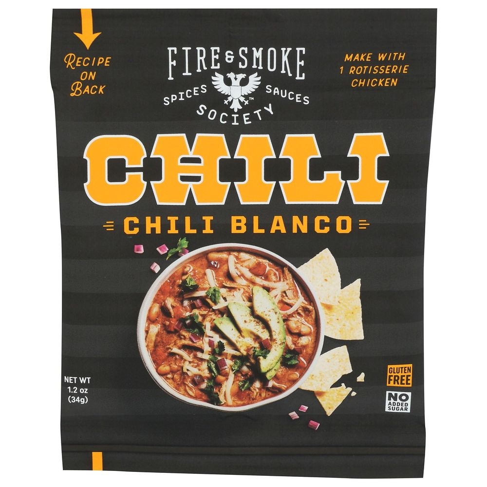 Fire and Smoke Society Chili Blanco Seasoning, 1.2 Ounce -- 12 per case