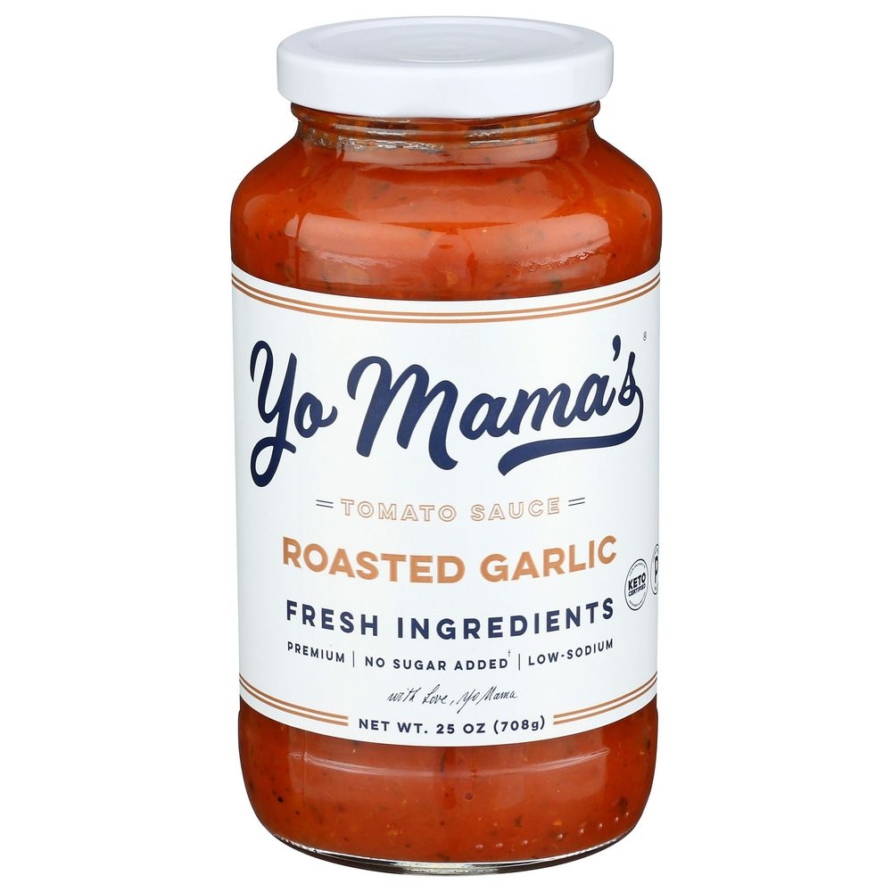 Yo Mamas Roasted Garlic Tomato Sauce, 25 Ounce -- 6 per case