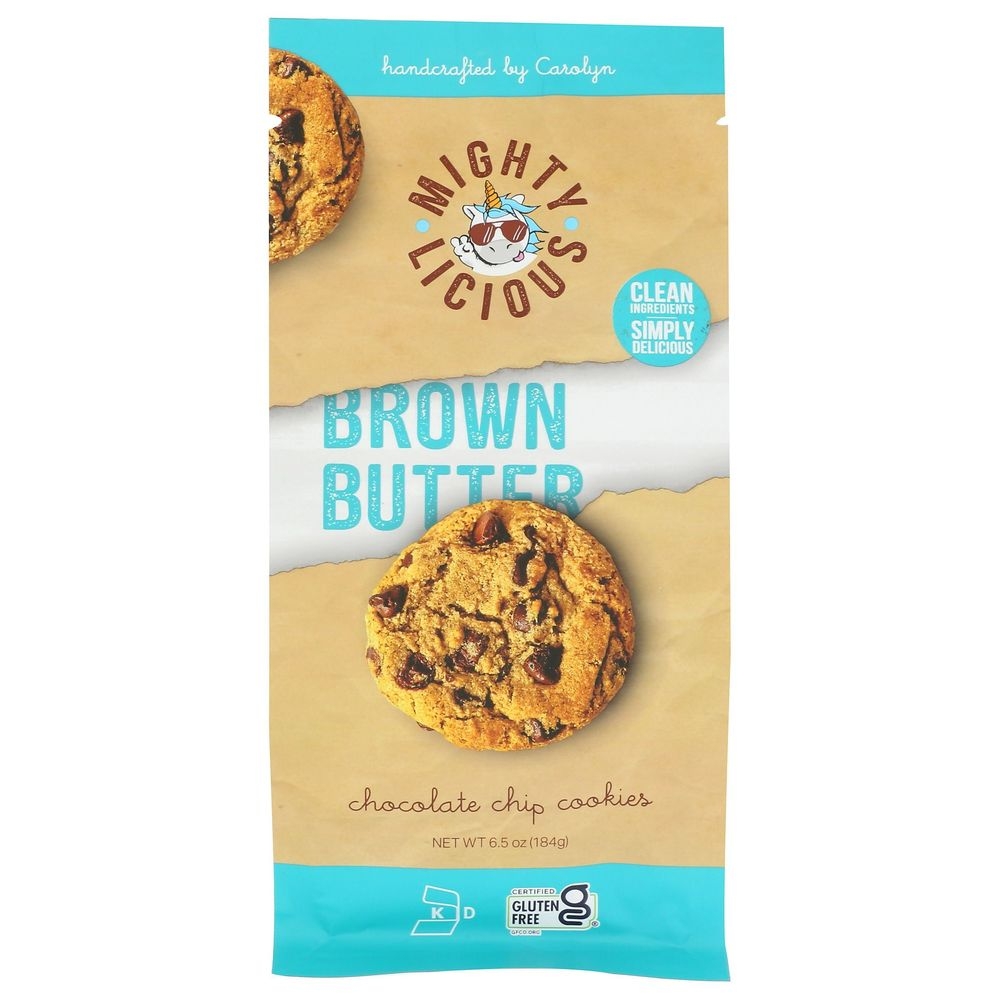 Mightylicious Brown Butter Chocolate Chip Cookie, 6.5 Ounce -- 6 per case