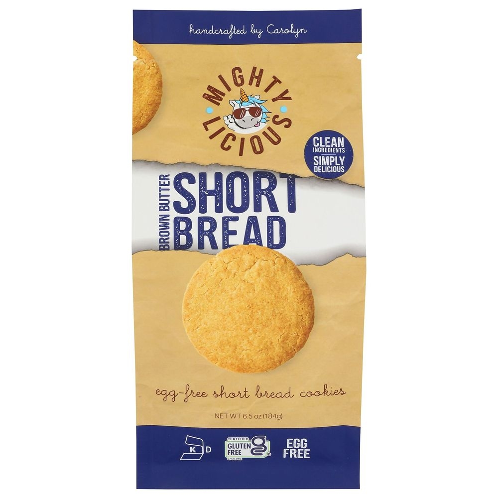 Mightylicious Brown Butter Short Bread Cookie, 6.5 Ounce -- 6 per case