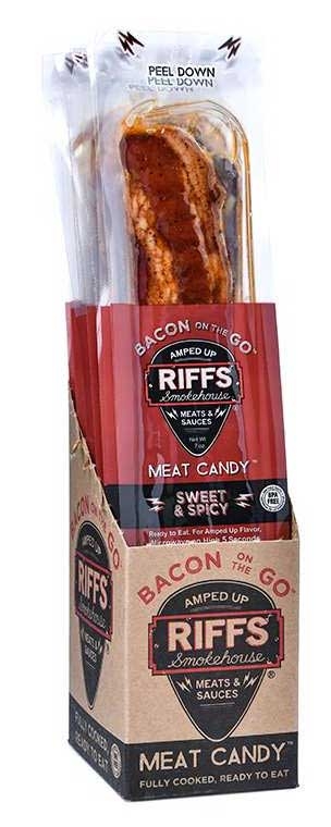 Riffs Smokehouse Bacon on the Go Sweet and Spicy Meat Candy, 0.7 Ounce -- 144 per case