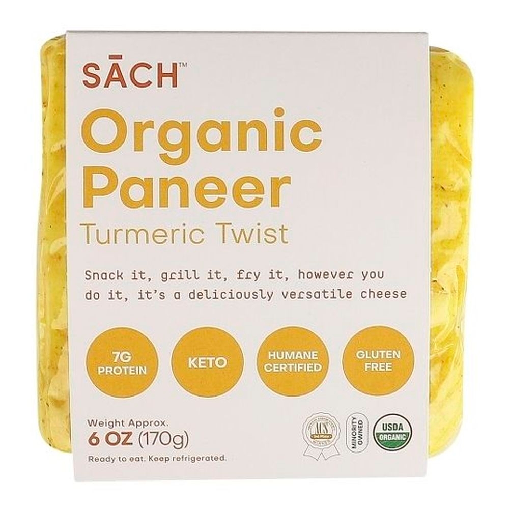 Sach Foods Organic Turmeric Twist Paneer, 6 Ounce - 12 per case