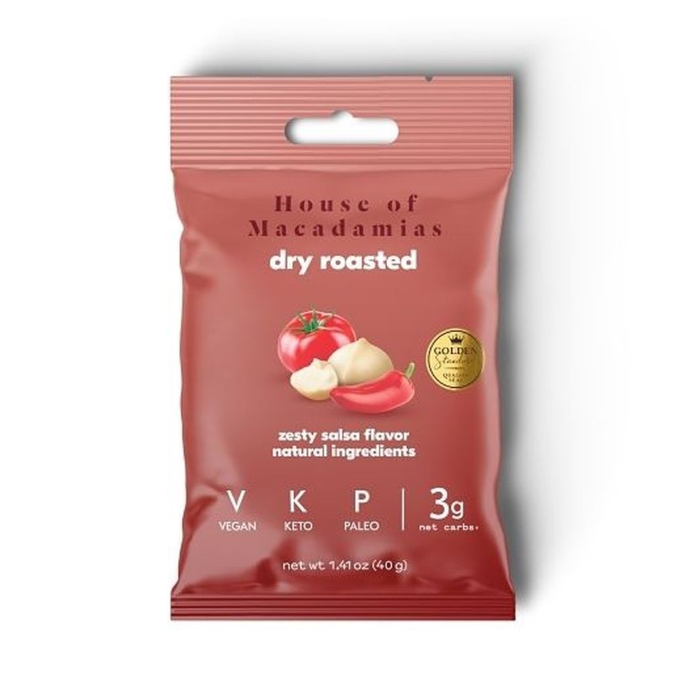 House Of Macadamias Zesty Salsa Macadamia Dry Roasted Nuts, 1.41 Ounce -- 96 per case