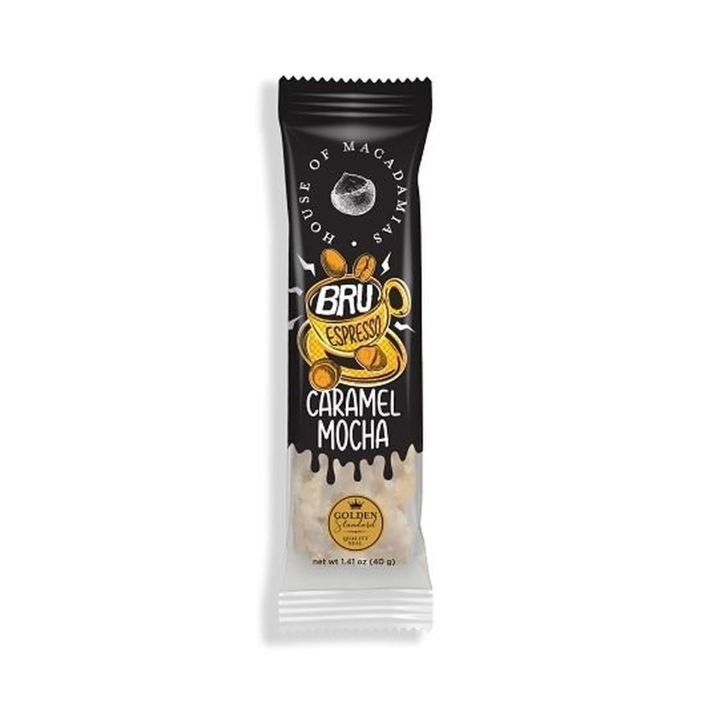 House Of Macadamias Bru Espresso Caramel Mocha Bar, 1.41 Ounce - 96 per case