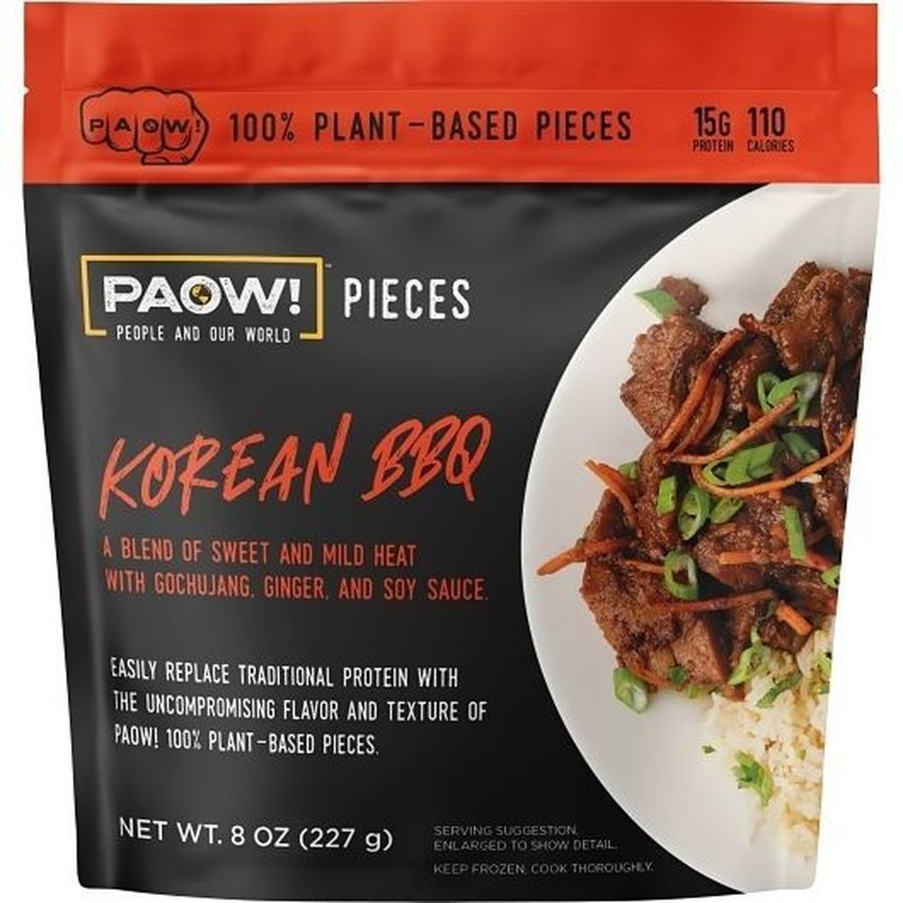 Future Foods Paow Korean Barbecue Plant-Based Protein Pieces, 8 Ounce -- 6 per case