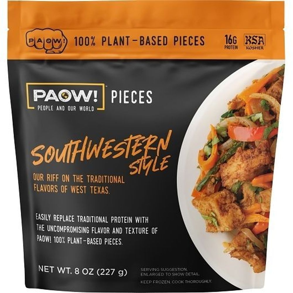 Future Foods Paow Plant Based Southwestern Style Pieces, 8 Ounce -- 6 per case