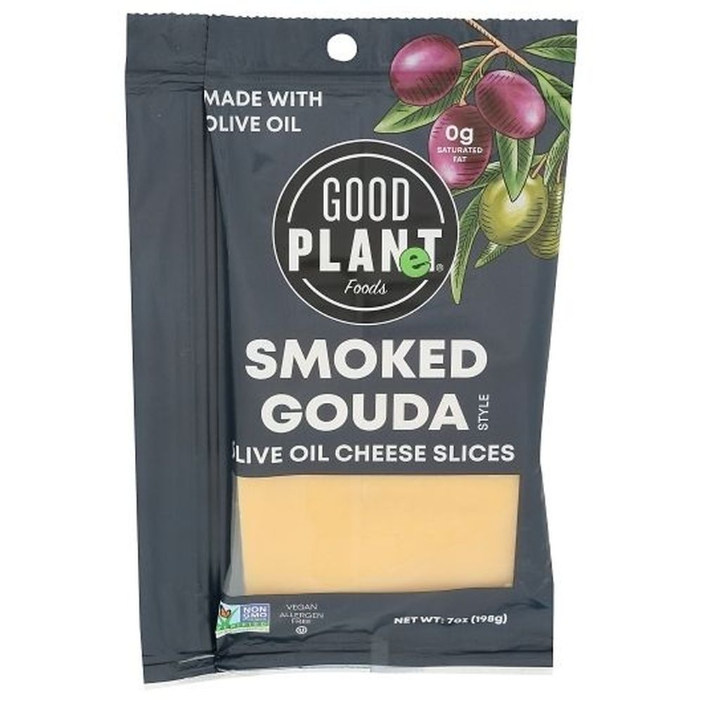 Good Planet Foods Smoked Gouda Style Olive Oil Cheese Slices, 7 Ounce -- 7 per case
