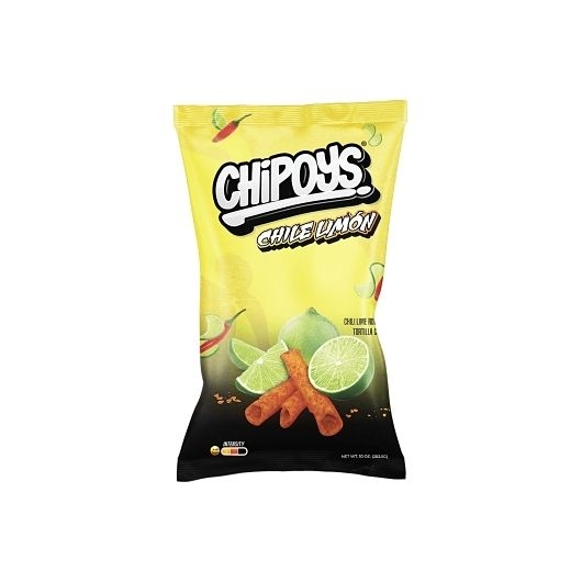 Chipoys Chile Limon Spicy Rolled Tortilla Chips, 10 Ounce -- 12 per case