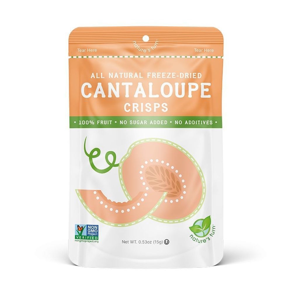 Natures Turn Freeze Dried Cantaloupe Crisps, 0.53 Ounce -- 6 per case