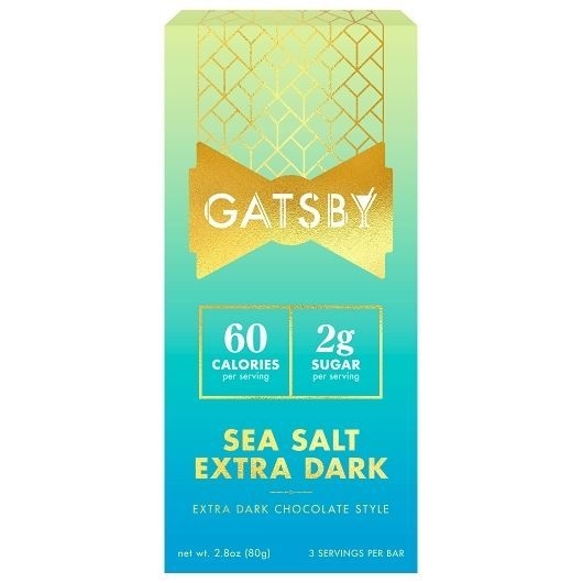 Gatsby Sea Salt Extra Dark Chocolate Bar, 2.8 Ounce -- 144 per case