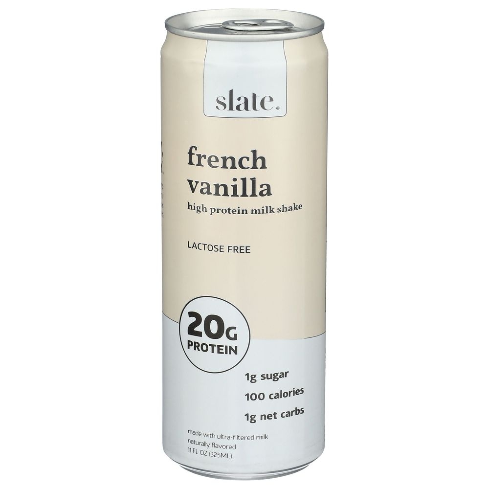 Slate French Vanilla Protein Milk Shake, 11 Fluid Ounce -- 12 per case
