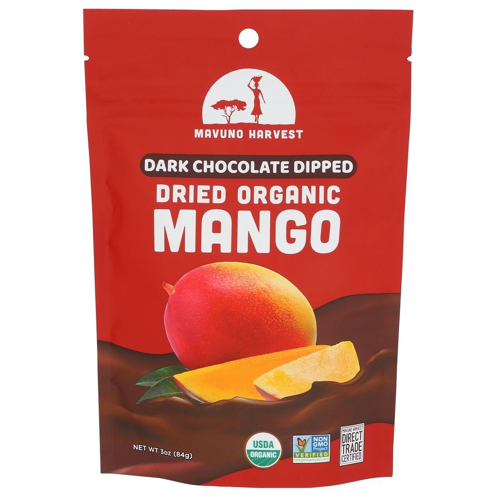 Mavuno Harvest Organic Mango Dipped in Dark Chocolate, 3 Ounce -- 6 per case