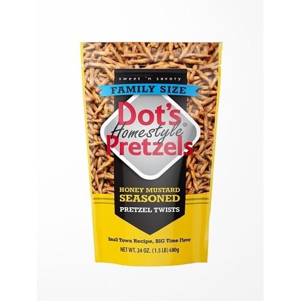 Dots Homestyle Honey Mustard Seasoned Pretzel Twists, 24 Ounce -- 10 per case