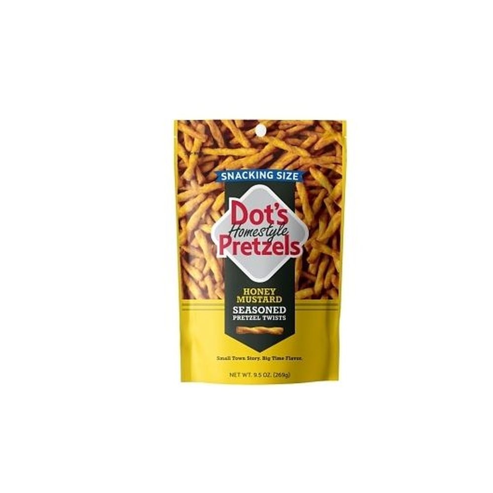 Dots Homestyle Honey Mustard Seasoned Pretzel Twists, 9.5 Ounce Bag -- 10 per case