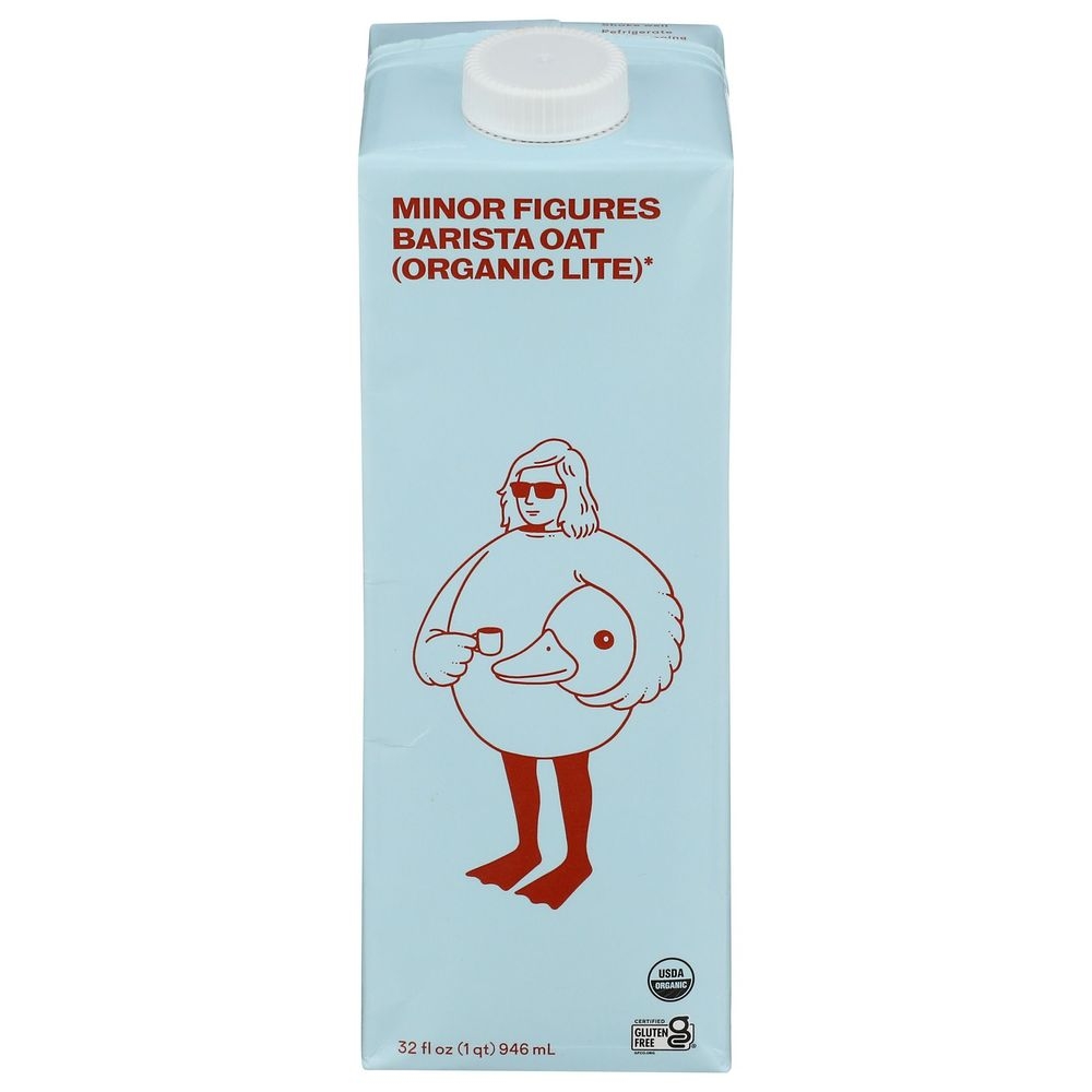 Minor Figures Organic Light Barista Oat Milk, 32 Fluid Ounce -- 6 per case