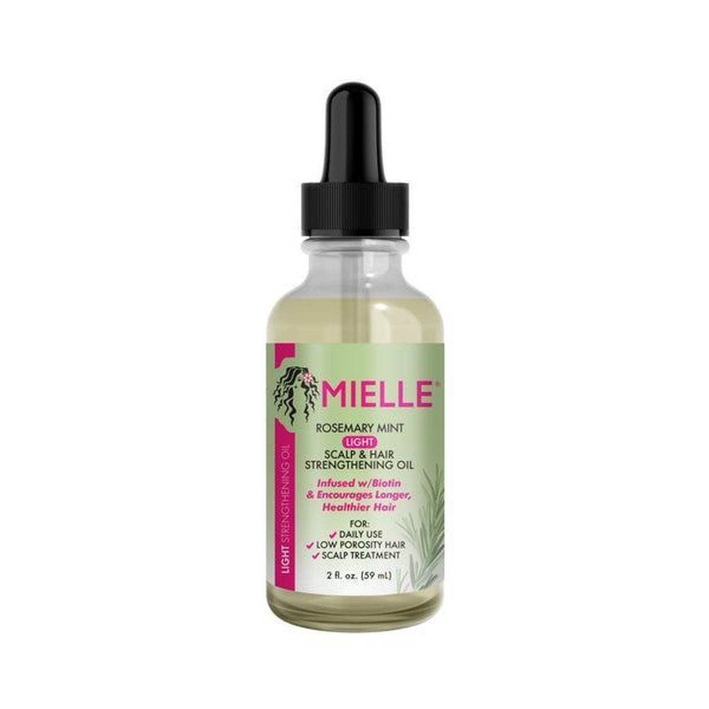 Mielle Organics Rosemary Mint Light Scalp and Hair Strengthening Oil, 2 Fluid Ounce -- 12 per case