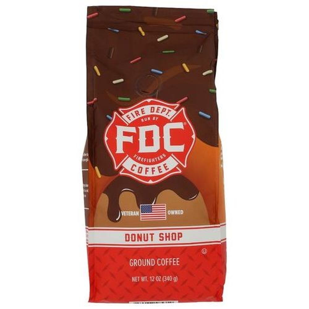 Fire Department Coffee Donut Shop Ground Coffee, 12 Ounce -- 6 per case