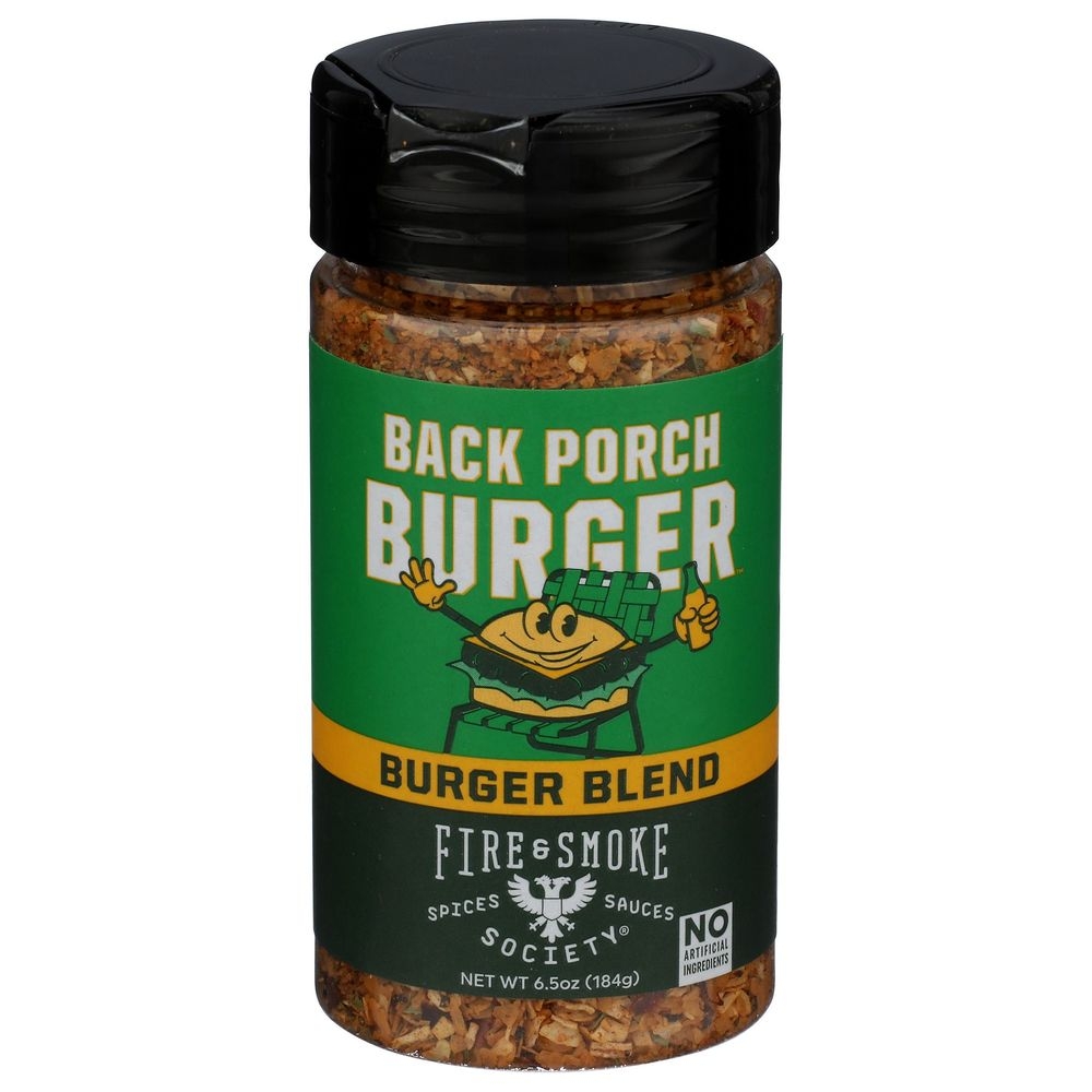 Fire and Smoke Society Back Porch Burger Blend, 6.5 Ounce -- 6 per case