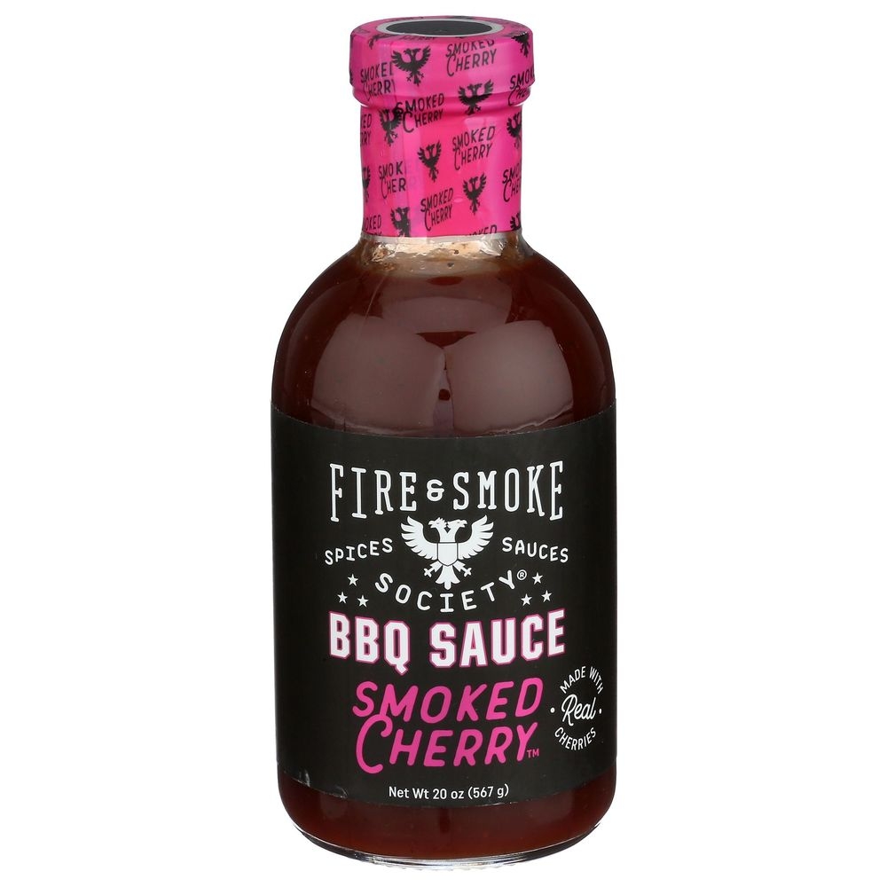 Fire and Smoke Society Smoked Cherry BBQ Sauce, 20 Ounce -- 6 per case