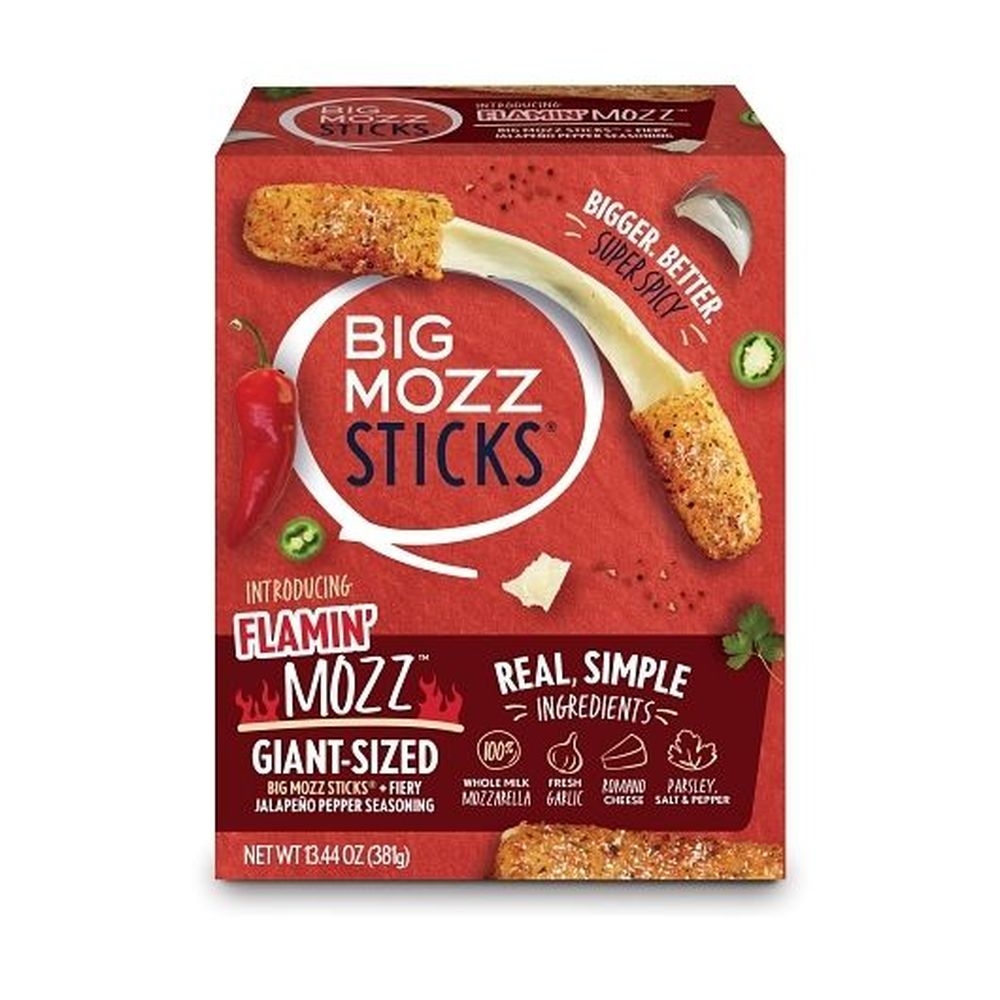 Big Mozz Premium Mozzarella Sticks with Jalapeno Pepper Seasoning, 13.44 Ounce - 6 per case