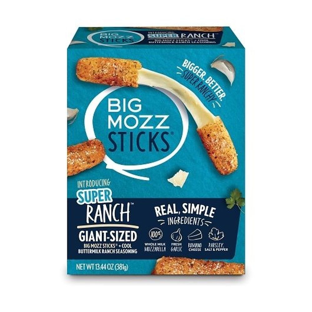 Big Mozz Premium Mozzarella Sticks with Buttermilk Ranch Seasoning, 13.44 Ounce - 6 per case