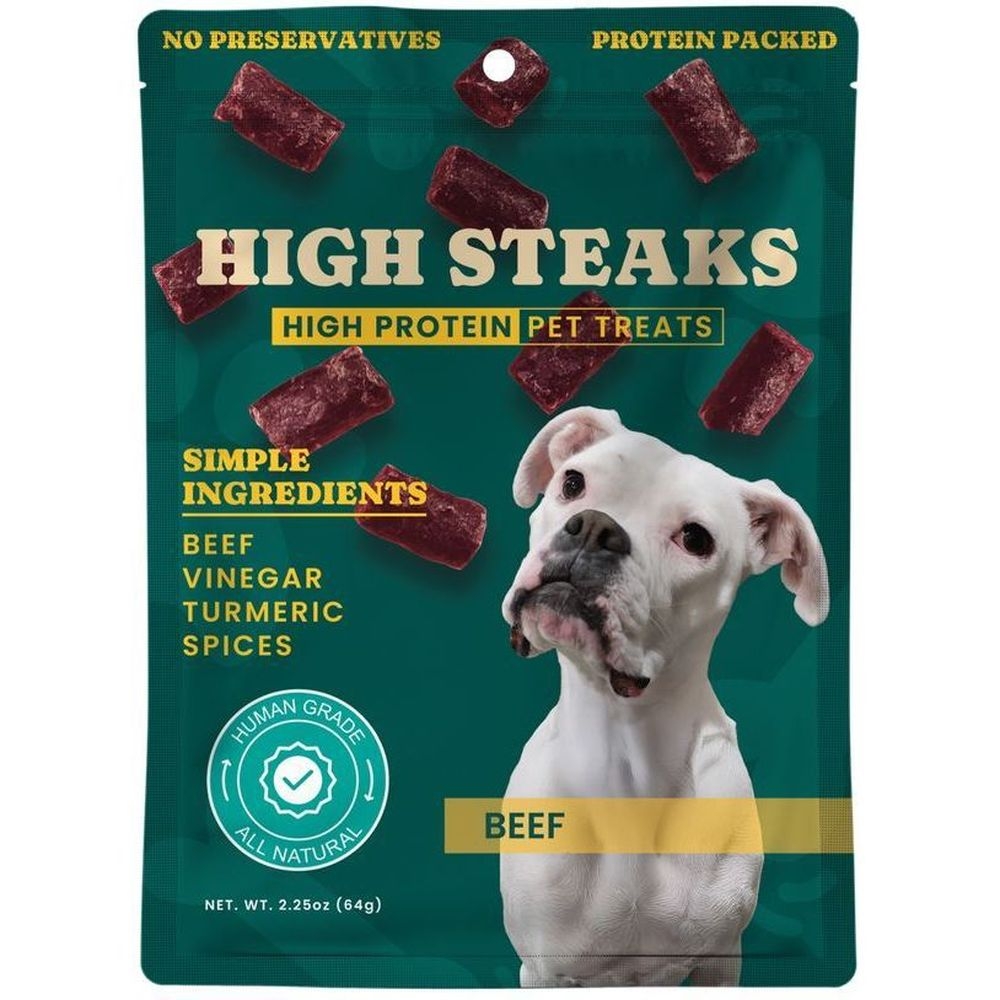 High Steaks Beef Pet Treats, 2.25 Ounce -- 8 per case
