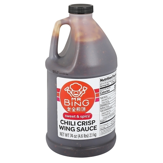 Mr Bing Sweet and Spicy Chili Crisp Wing Sauce, 74 Fluid Ounce -- 2 per case