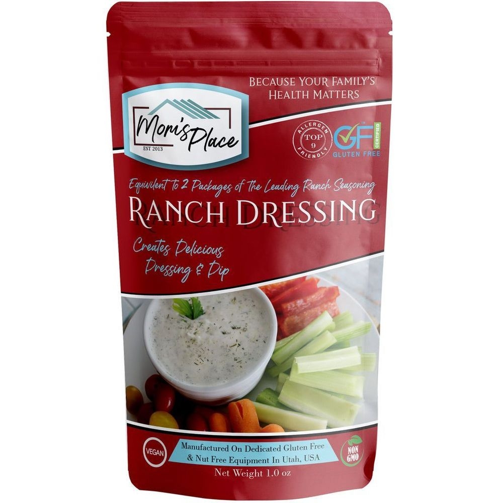 Moms Place Gluten-Free and Dairy Free Ranch Dressing Mix, 1 Ounce -- 12 per case