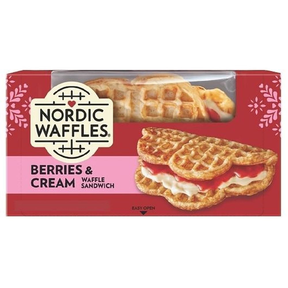 Nordic Waffles Berries and Cream Waffle Sandwich, 4 Ounce -- 12 per case