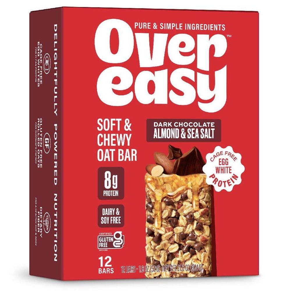 Over Easy Dark Chocolate Almond Sea Salt Soft and Chewy Oat Bar, 1.8 Ounce -- 144 per case