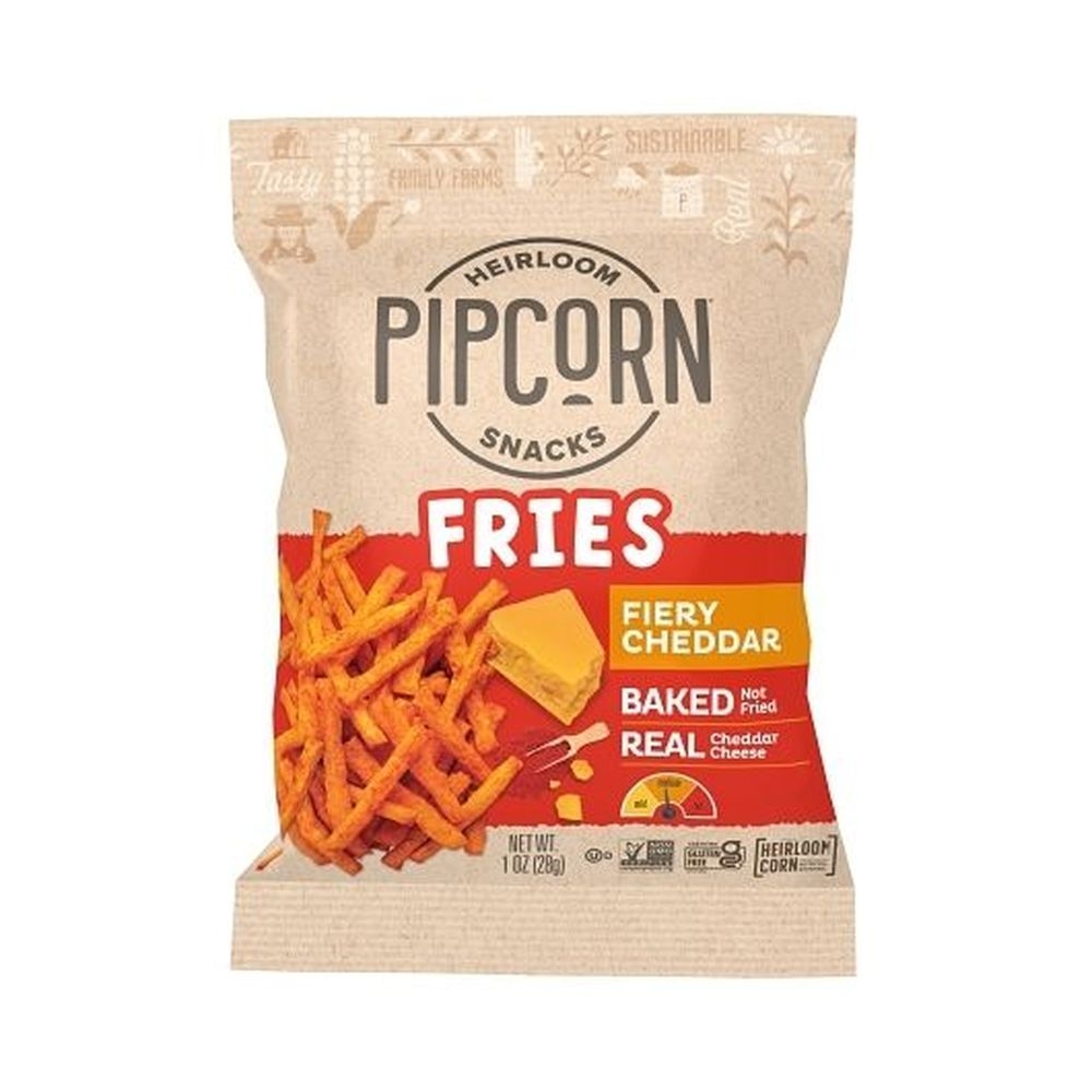 Pipcorn Heirloom Fiery Cheddar Fries, 1 Ounce - 24 per case