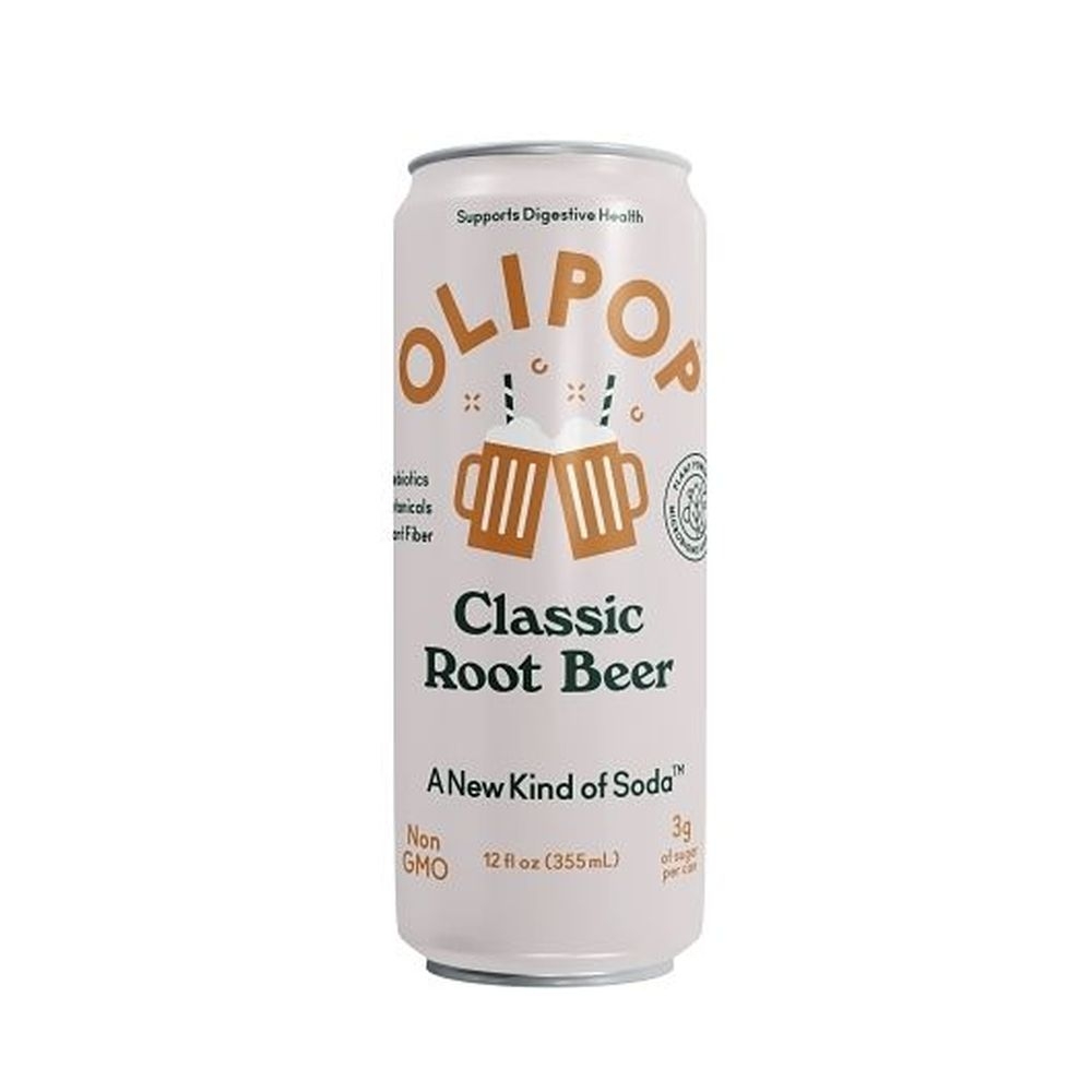 Olipop Classic Root Beer Prebiotic Soda, 12 Fluid Ounce - 12 per case