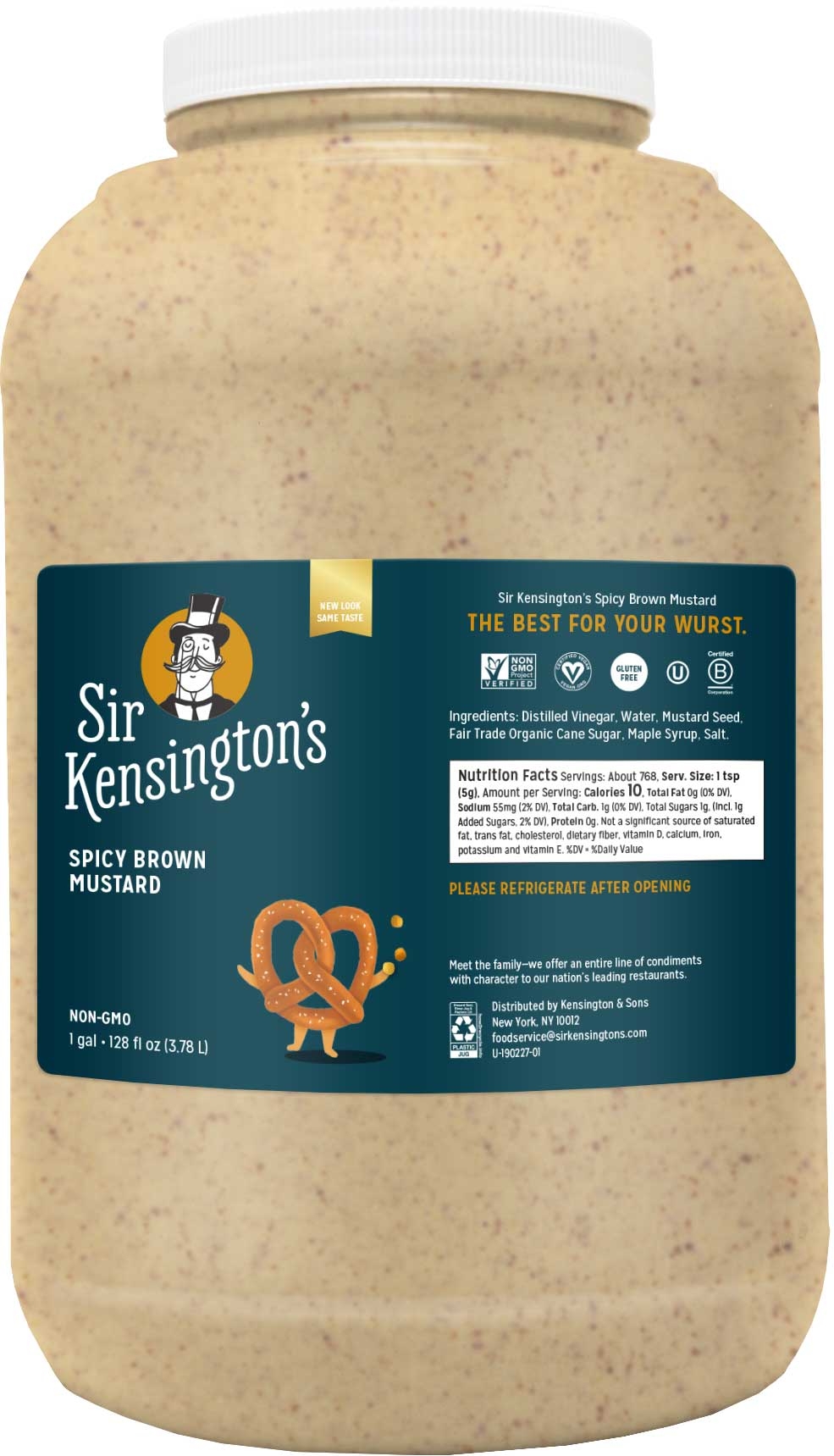 Sir Kensington's Spicy Brown Mustard, 1 Gallon -- 4 per case