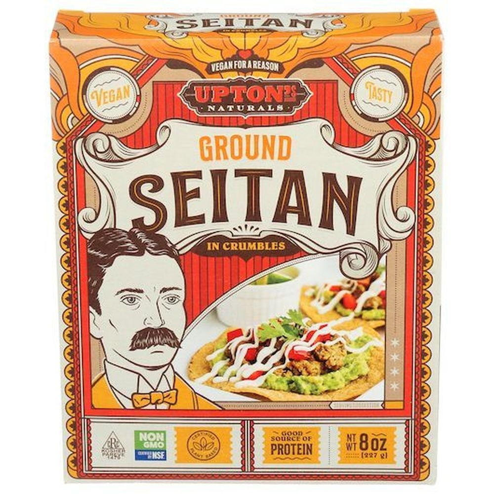 Uptons Naturals Ground Seitan in Crumbles, 8 Ounce -- 6 per case