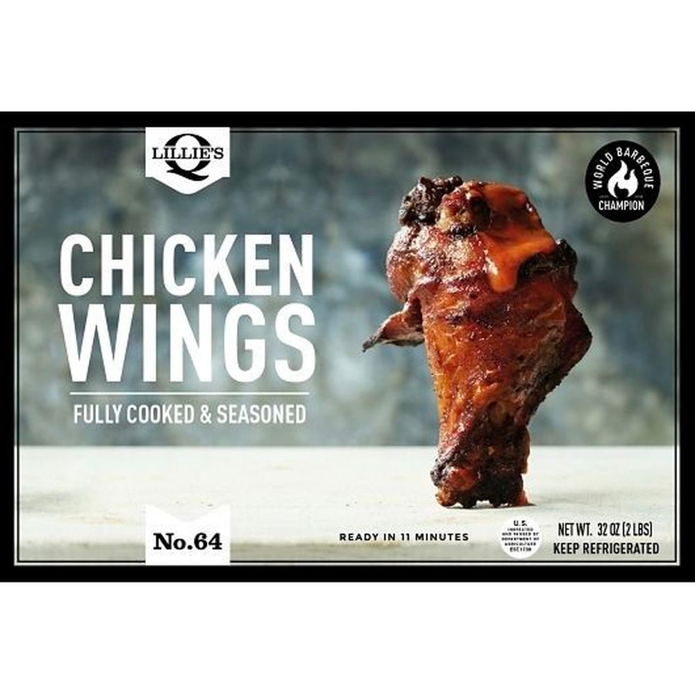Lillie's Q Smoked and Seasoned Chicken Wings, 8 Pound -- 2 per case