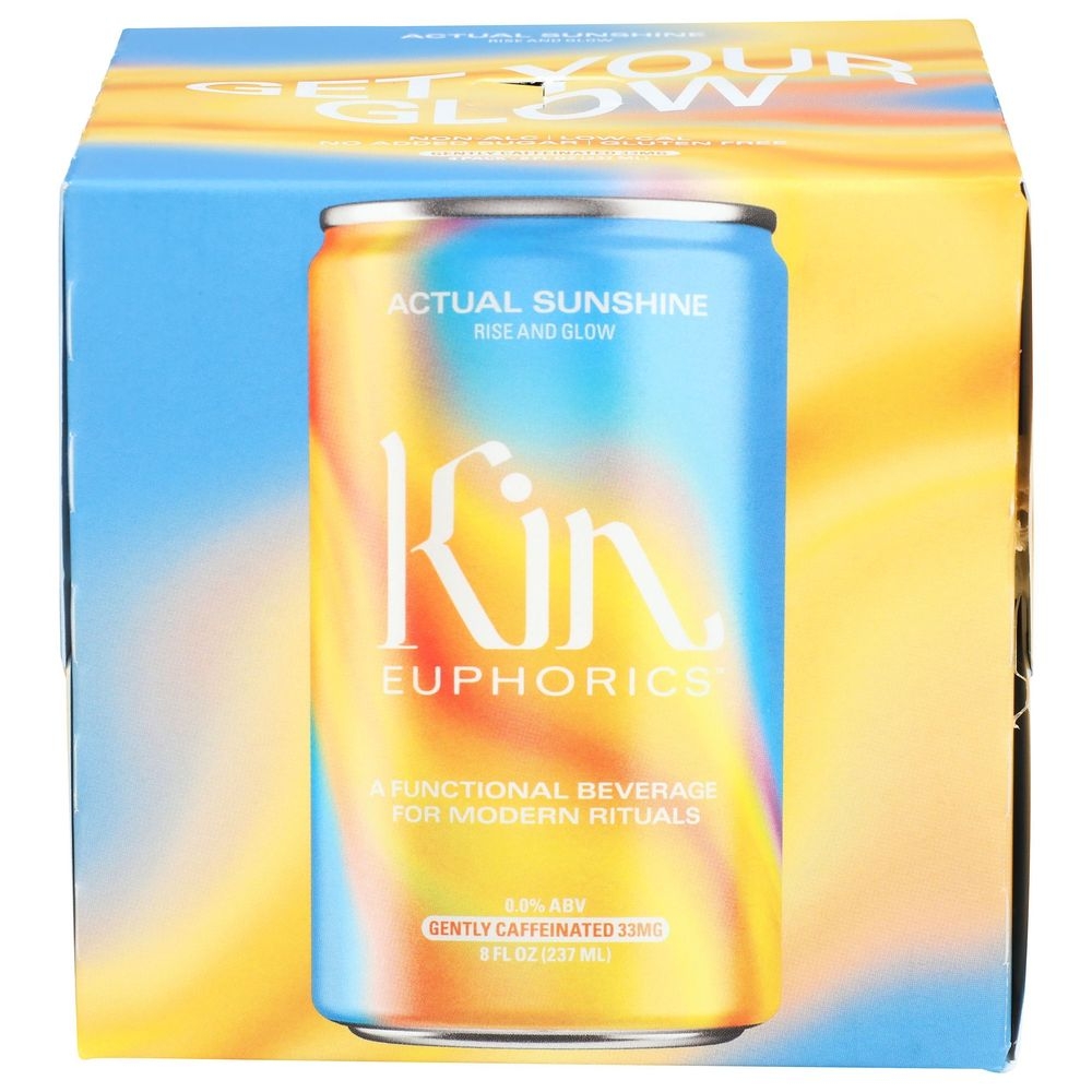 Kin Euphorics Actual Sunshine Functional Beverage, 32 Fluid Ounce -- 6 per case