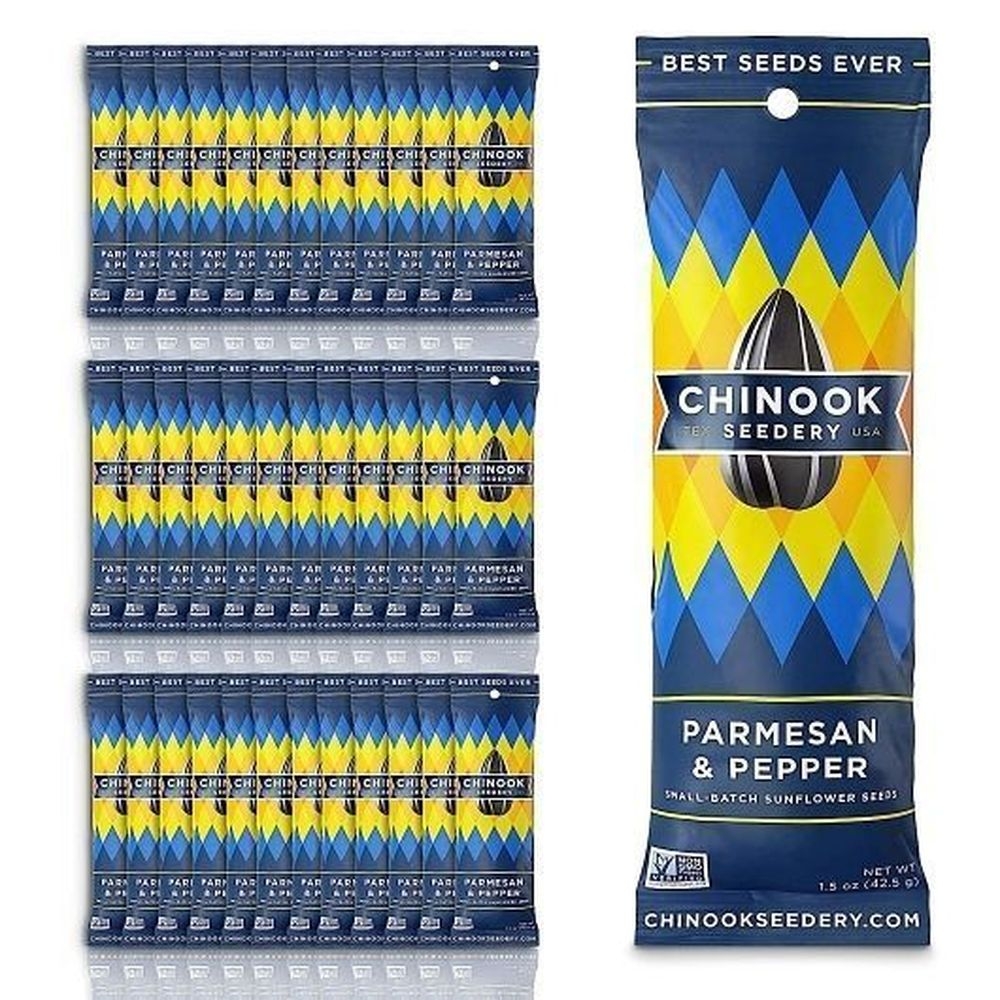 Chinook Seedery Parmesan and Pepper Sunflower Seeds, 1.5 Ounce -- 36 per case