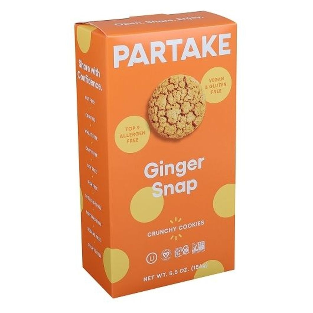 Partake Foods Crunchy Ginger Snap Cookies, 5.5 Ounce -- 6 per case