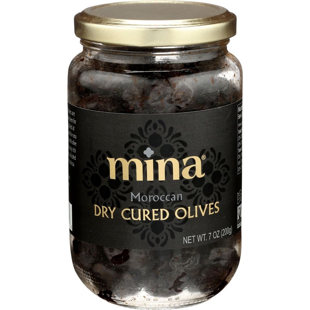 Mina Dry Cured Black Moroccan Olives, 7 Ounce -- 6 per case