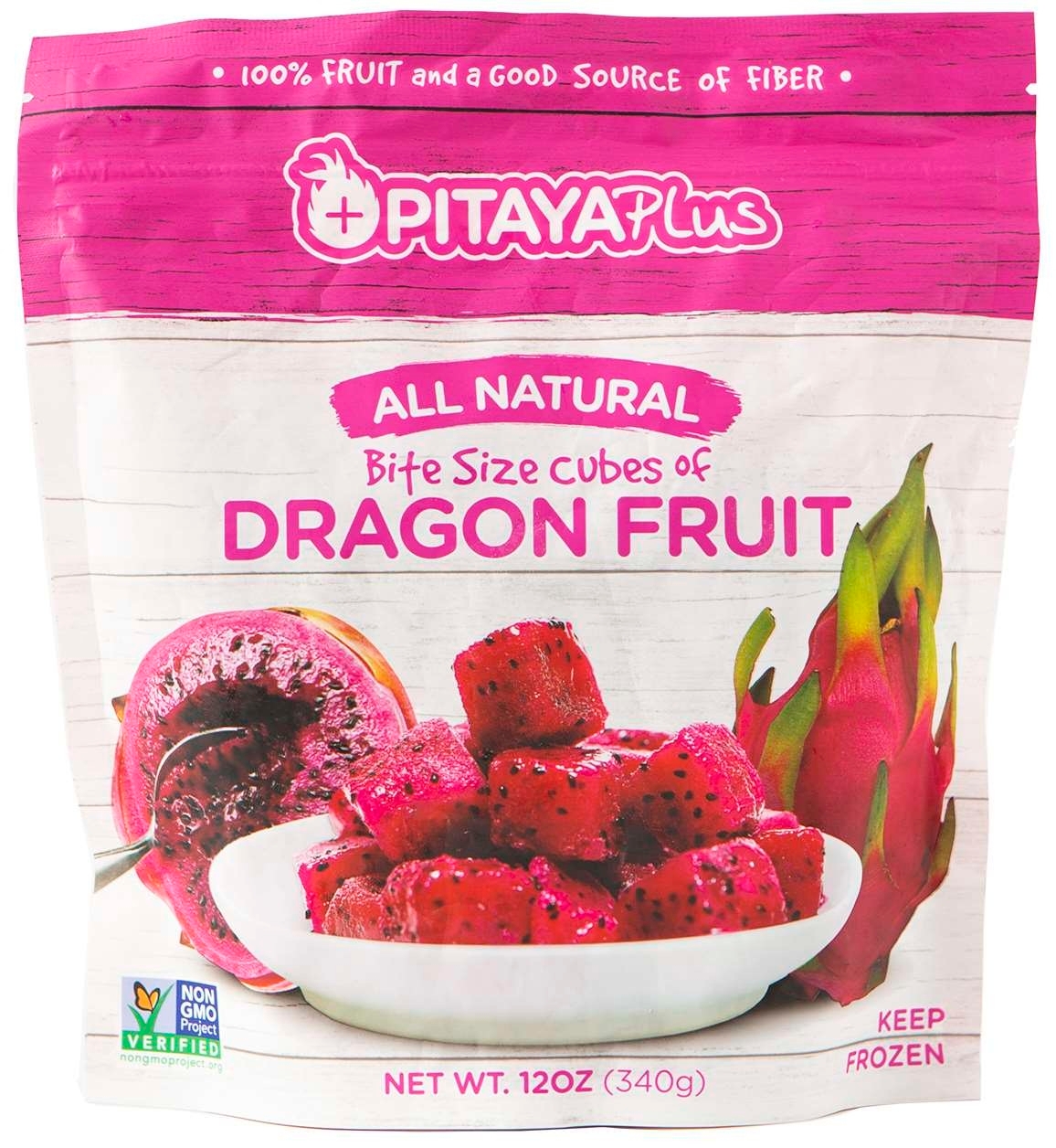 Pitaya Plus Dragon Fruit Cubes, 12 Ounce