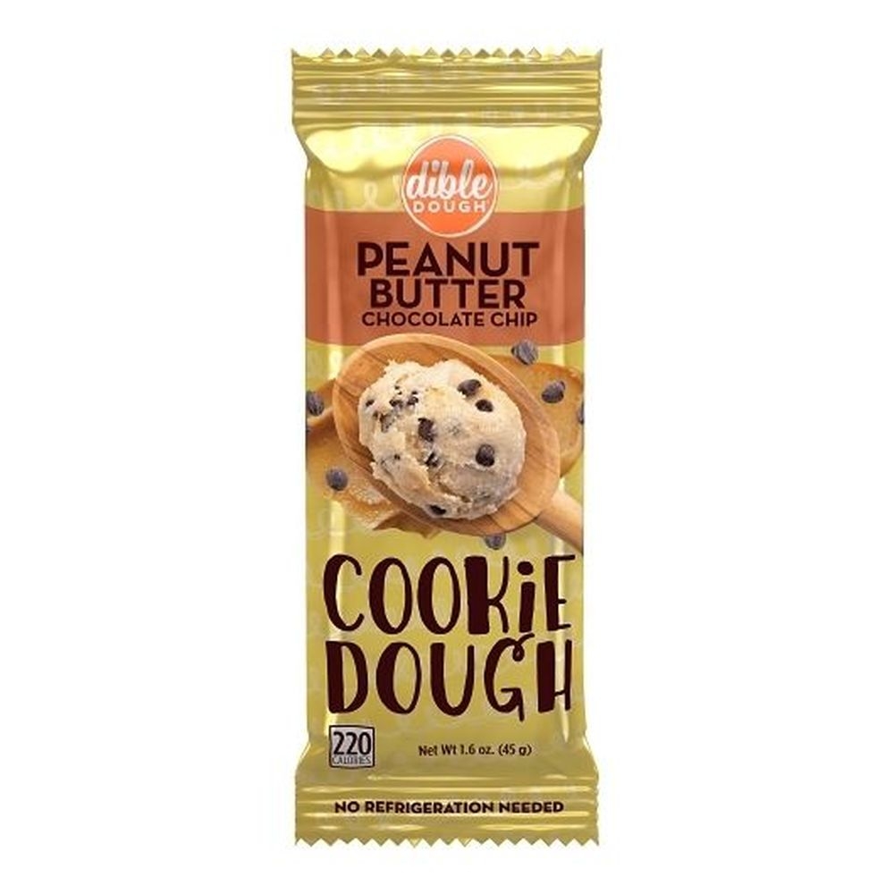 Dible Dough Peanut Butter Chocolate Chip Cookie Dough Bar, 1.6 Ounce -- 20 per case