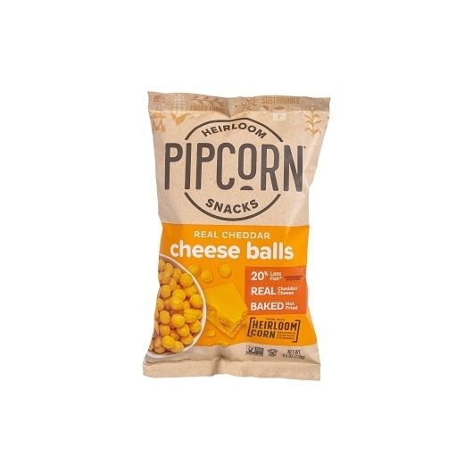 Pipcorn Heirloom Cheddar Cheeseballs, 4.5 Ounce -- 12 per case