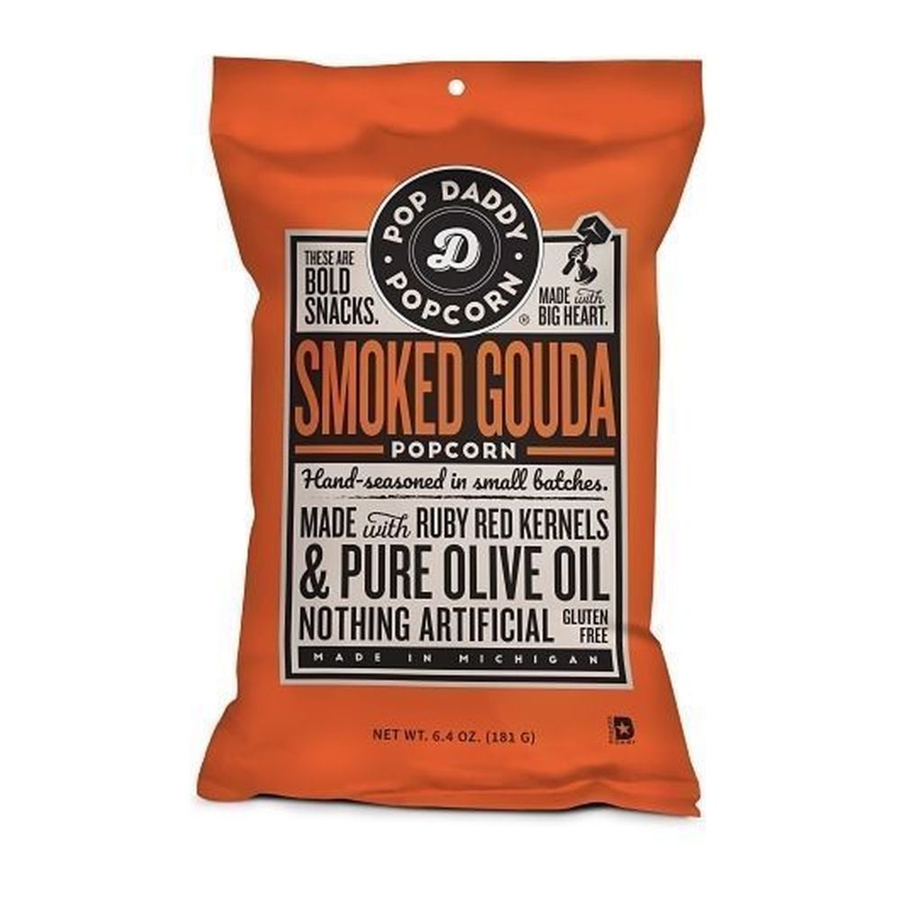 Pop Daddy Smoked Gouda Popcorn, 5 Ounce -- 12 per case