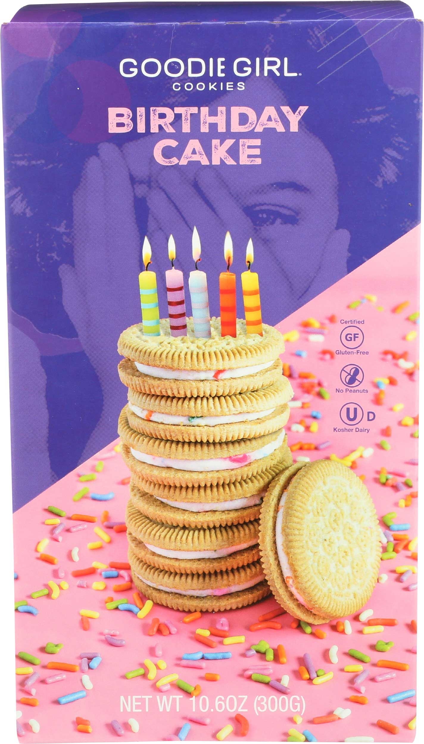 Goodie Girl Birthday Cake Creme Cookie, 10.6 Ounce -- 6 per case