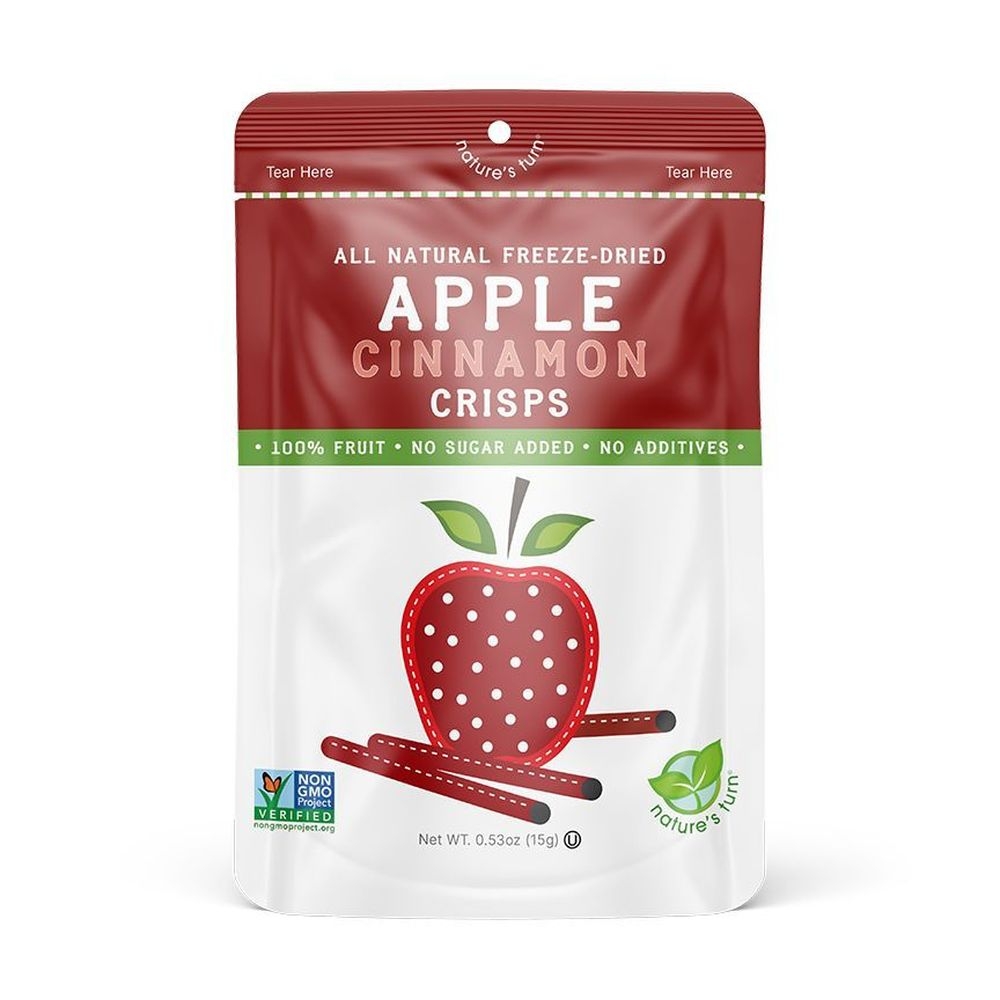 Natures Turn Freeze Dried Apple Cinnamon Crisps, 0.53 Ounce -- 6 per case