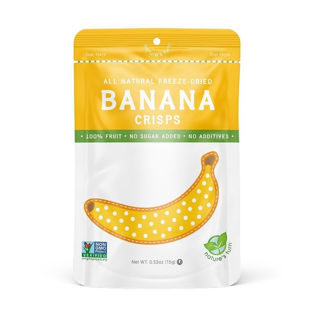 Natures Turn Freeze Dried Banana Crisps, 0.53 Ounce -- 6 per case