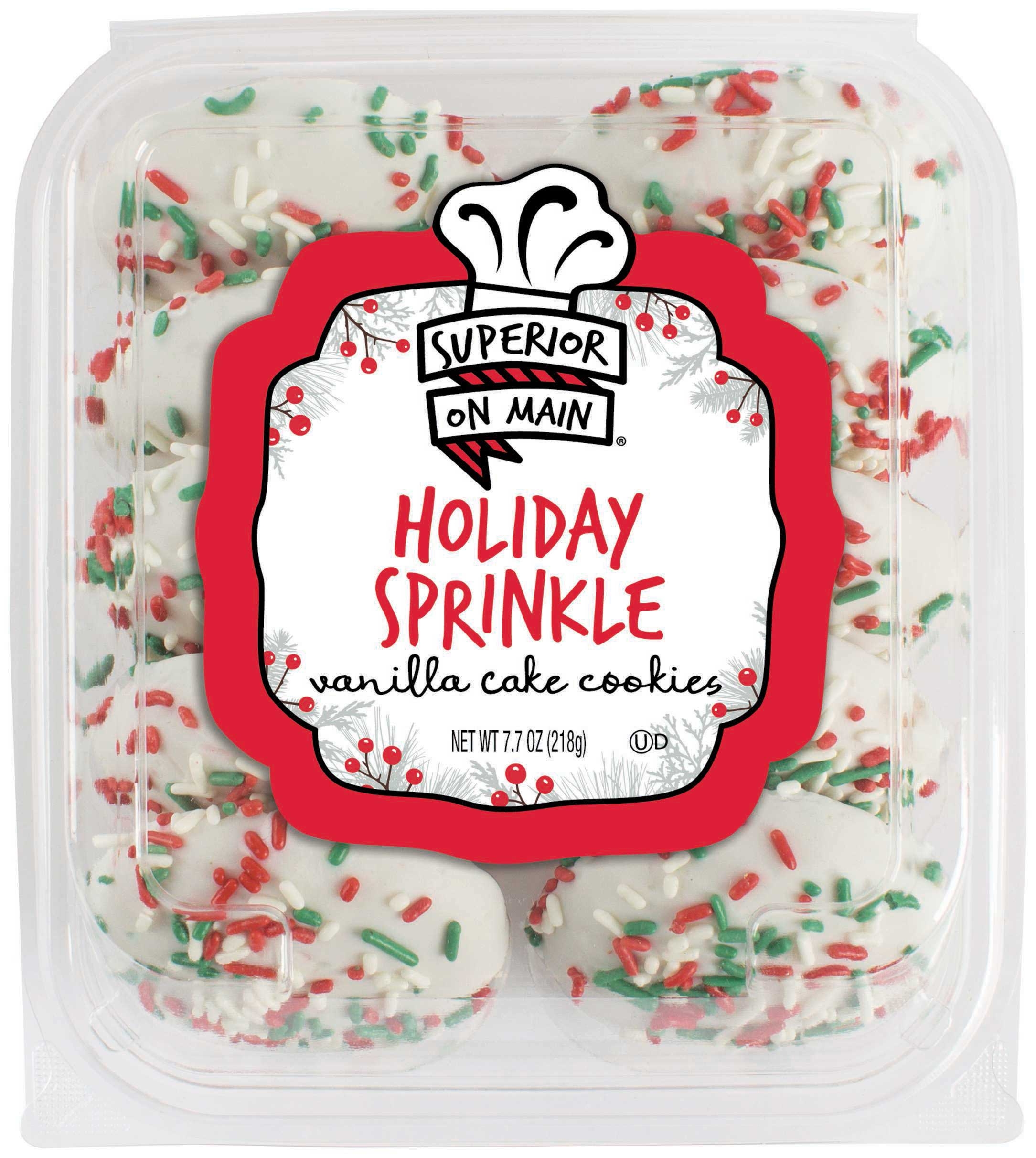 Superior On Main Holiday Sprinkle Vanilla Cake Cookie, 7.7 Ounce -- 12 per case
