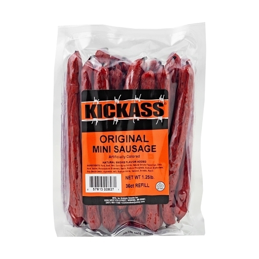 Kickass Original Flavored Mini Sausage Snack Stick, 36 count -- 12 per case