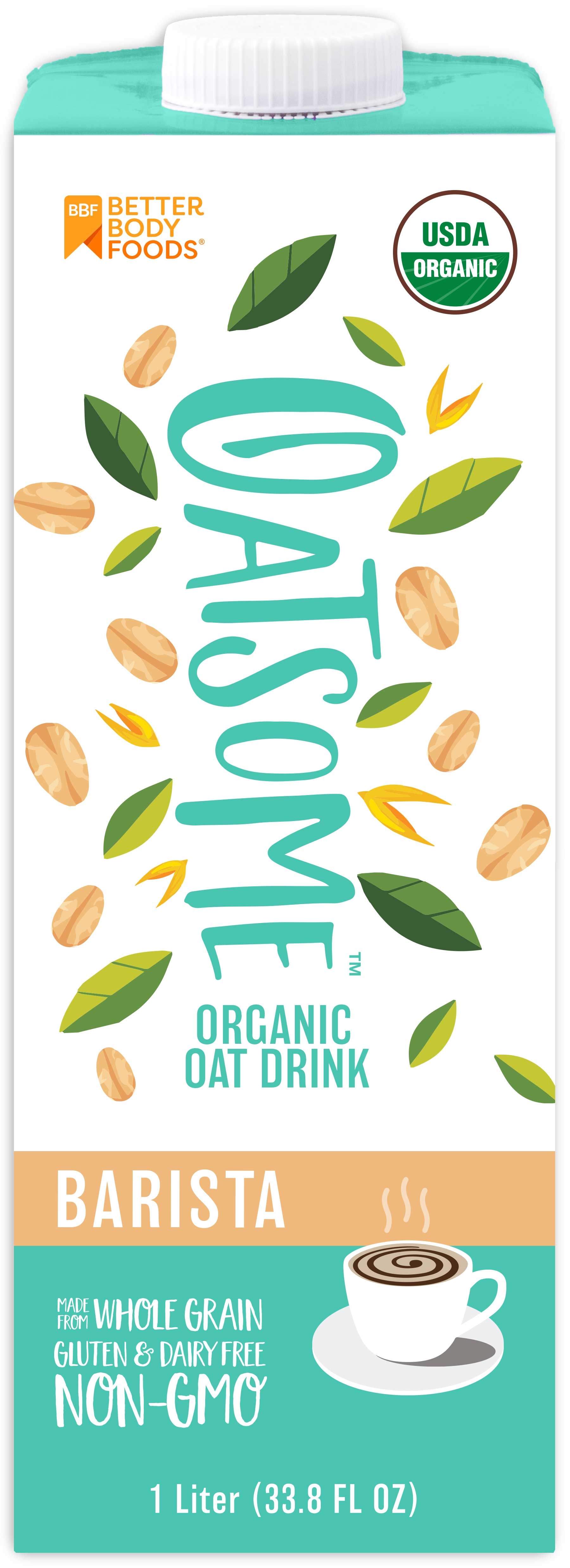 Betterbody Foods Oatsome Barista Oat Milk, 1 Liter -- 6 per case